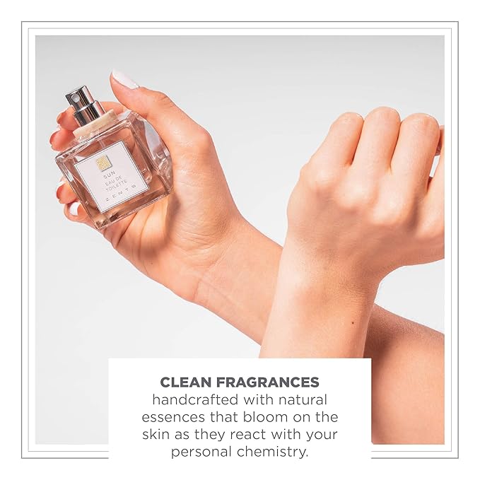 Zents Two-Piece Gift Set for Women (Sun Fragrance) | Eau de Toilette &amp Hydrating Body Lotion | Long-Lasting Perfume with Vanilla &amp Sandalwood | Nourishing Body Cream | 1.7 fl oz &amp 6.4 fl o