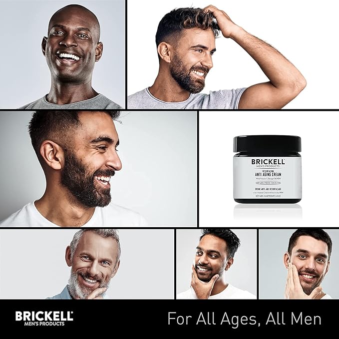 Brickell Men's Products Resurfacing Anti-Aging Face Cream For Men Natural and Organic Face Moisturizer Vitamin C Cream For Wrinkles 2 Ounce Unscented