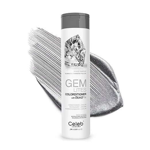 Celeb Luxury Color Depositing Conditioner - Color Refresher with Bondfix Bond Rebuilder Viral and Gem Lites Pairs with Colorwash