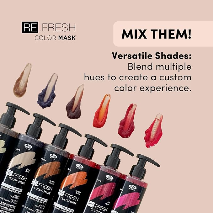 Lisap Color Depositing Hair Mask Anthracite 8.45 oz Hair Gloss Toner Deep Conditioning Hair Mask Dry Damaged or Color Treated Hair Repair With Hydrating Camellia Oil For Shine &amp Moisturizati