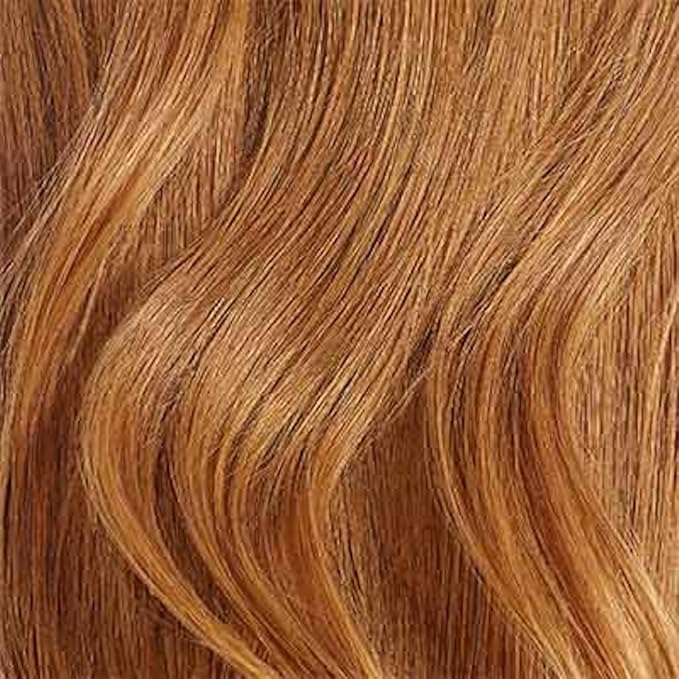 Luxy 100% Remy Human Hair Extensions for Thin Hair Thinning Hair Fill-Ins ? 6 Seamless Wefts Multi-Dimensional Color Blend - Natural-Looking Volume &amp Coverage 80 grams 16 Natural Red Thinning