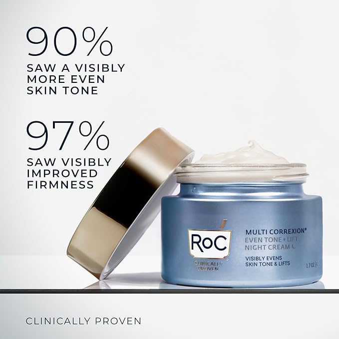 RoC Multi Correxion 5 in 1 Restoring Anti Aging Night Cream for Face with Hexinol 1.7 Ounces (Packaging May Vary)