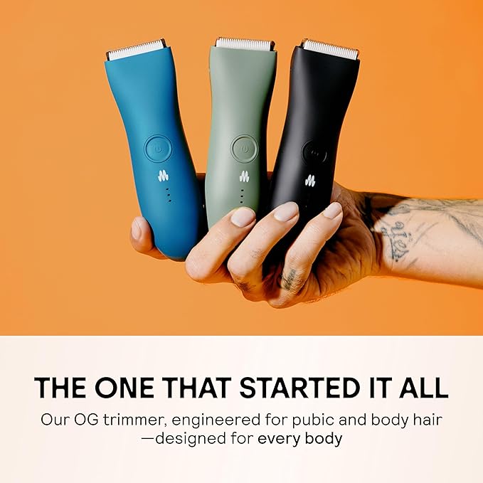 MERIDIAN The Trimmer Original - Body Hair Trimmer for Men Electric Shaver for Pubic Hair Chest Legs &amp Bikini Waterproof &amp Rechargeable Onyx