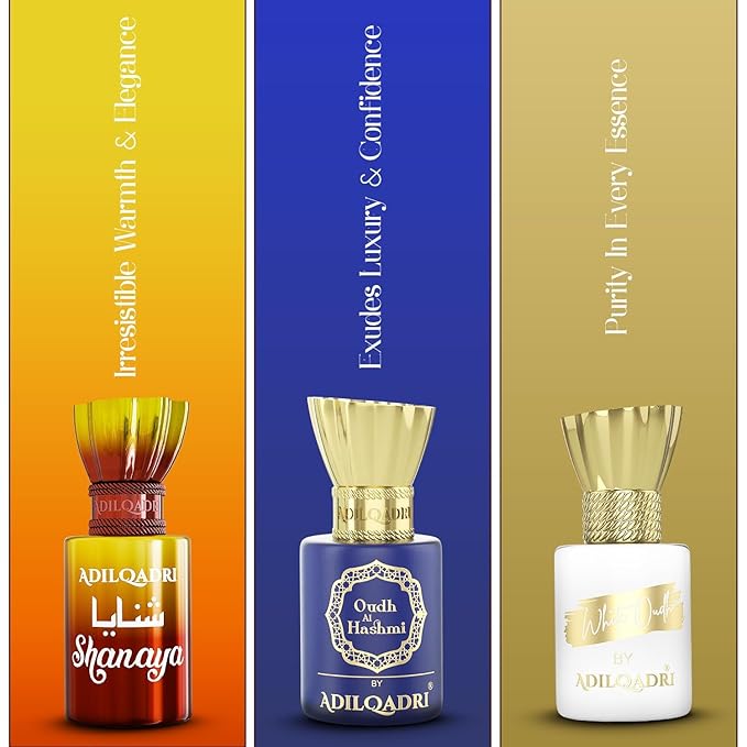 Adil_qadri Assorted Luxury Non Alcoholic Roll-On Attar Collection for Men &amp Women Long-Lasting Fragrance Set Gift Hamper for Him &amp Her Ideal for Special Occasions 6 Bottles of 5.5ml Each