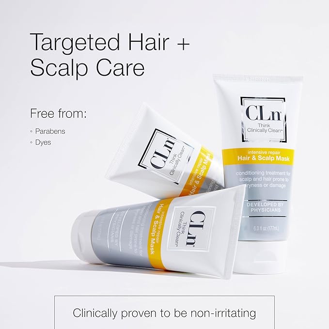 CLn® Hair &amp Scalp Mask Conditioner - Deep Conditioner for Hair &amp Scalp Prone to Dryness &amp Damage Paraben-Free &amp Dye-Free Scented by Eucalyptus 6 fl. oz.