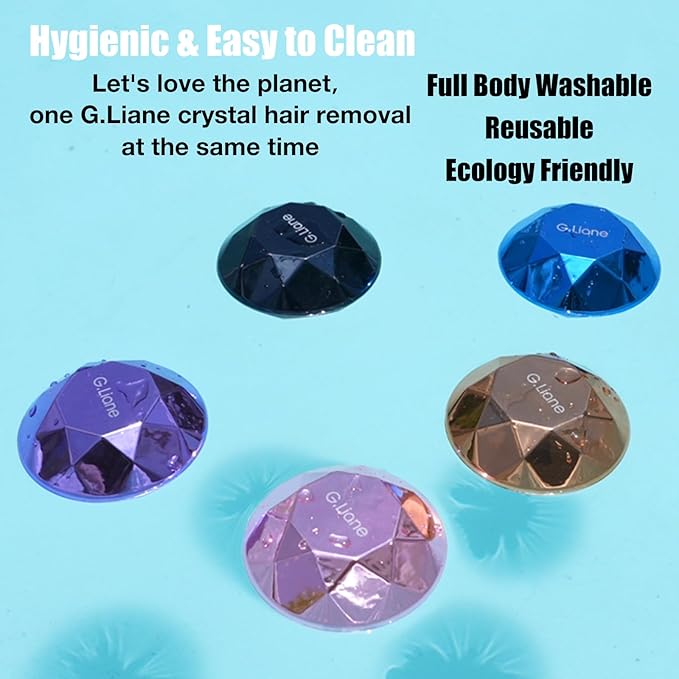 Crystal Hair EraserPainless Nano Hair Remover ExfoliationGentle and Efficient Glass Hair Removal Device Without WaxingNatural Epilator for Women and Men(Violet)