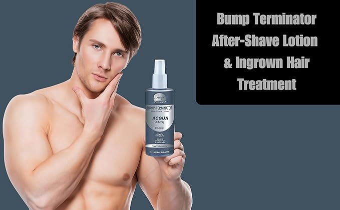 BREEJ Fragranced Anti-Bump Anti-Ingrown Hairs Aftershave Lotion for Smooth Bump Free Skin 4 Oz (ACQUA DI BREEJ PA300)
