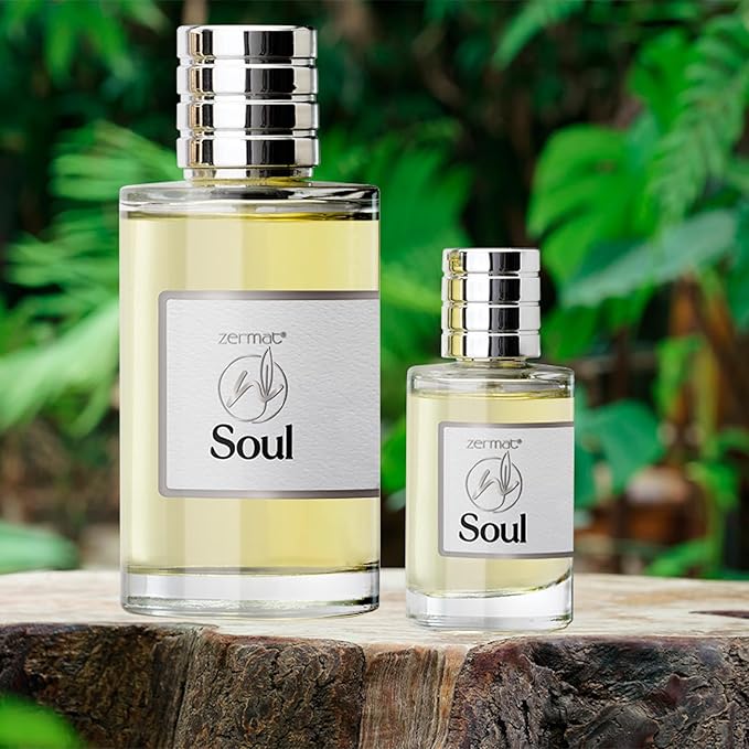 Zermat Soul Men's Fragrance Duo - Fresh Herbal Scent - 3.55 Fl. Oz &amp Miniature 0.85 Fl. Oz - Unleash Your Inner Confidence