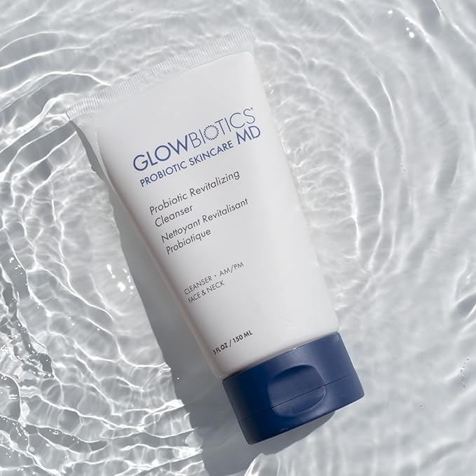 Glowbiotics Probiotic Revitalizing Cleanser 5 oz ? Gentle Hydrating Face Wash with Probiotics Peptides &amp Aloe Vera | Daily Cleanser for Sensitive Dry &amp Aging Skin