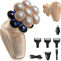 3-in-1 Electric Razor for Women?™s Legs &amp Bald Head IPX7 Waterproof Wet/Dry Grooming Kit with 7D Magnetic Blade 120-Min Type-C Rechargeable Razor Ideal Holiday Gift Mocha