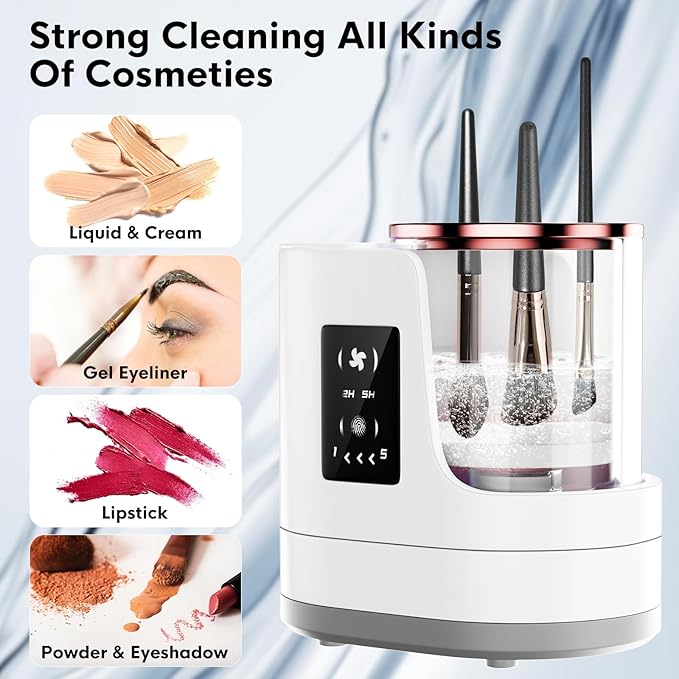 3 IN 1 Electric Makeup Brush CleanerAutomatic Makeup Brush Cleaner with Makeup Brush DryerPortable USB Deep Cleaning for All Size Beauty Makeup Brush SetBlush BrushSponges