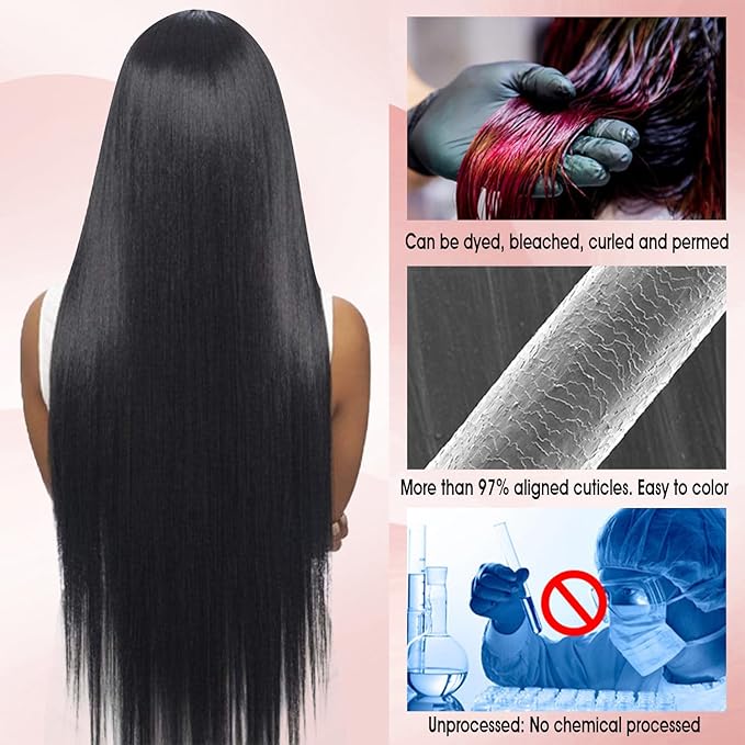 Human Hair BundlesStraight 1 Bundles 18 Inch16A Bundles Human Hair100% Unprocessed Virgin Brazilian Hair Extensions Double Weft Quick Weave Sew In Hair Bundle