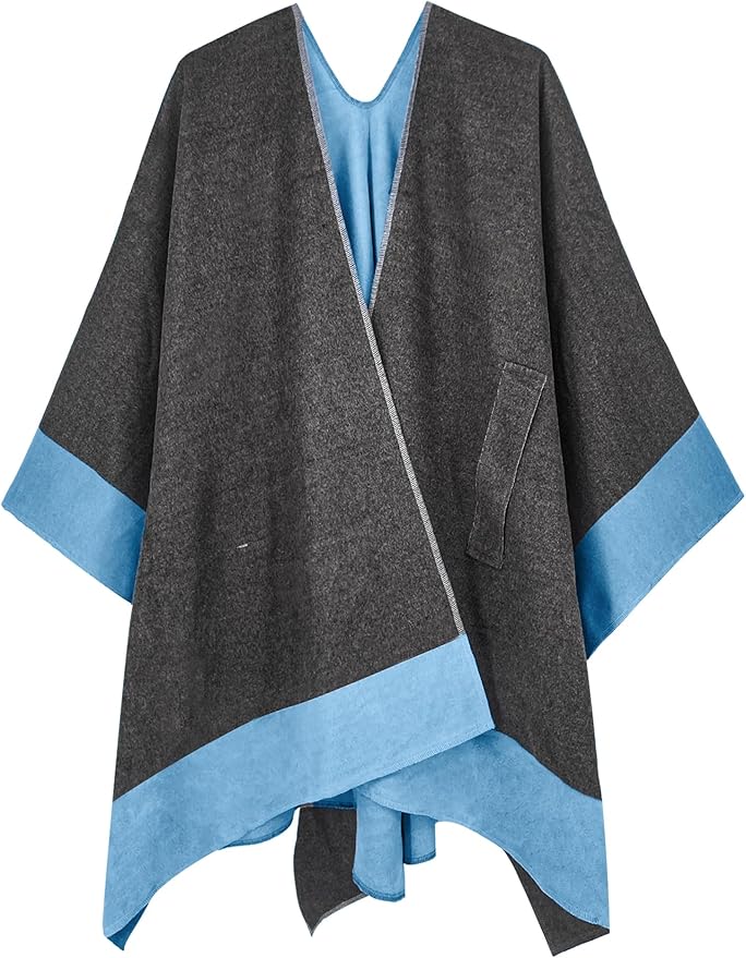 Moss Rose Women's Shawl Wrap Poncho Ruana Cape Open Front Cardigan Shawls for Fall Winter