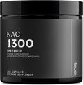 Toniiq 1300mg NAC - 4 Month Supply - Min. 98%+ Tested Purity - Ultra High Strength Bioavailable NAC Cysteine Supplement - 240 Vegetarian N Acetyl Cysteine Capsules -Lab Tested TQ