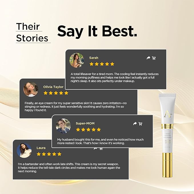 Retinol Eye Cream for Dark Circles and Puffiness ? Hydrating Eye Serum for Wrinkles and Fine Lines Anti-Aging Under eye Cream for Women 0.71 fl oz