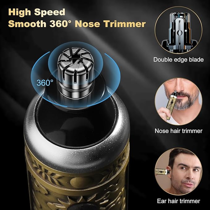 Hair Clippers for Man T-Blade Trimmer Nose Hair Trimmer Electric Shaver Set Professional Metal Body Barber Clippers Set for Haircut Men?™s Grooming Kit with LCD Display Ideal Gift for Him