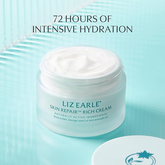 Liz Earle Skin Repair Rich Face Cream - Hydration Boosting Face Moisturizer with a Luxurious Cream Texture - Leaves Skin Feeling Soothed &amp Comforted (50 ml)