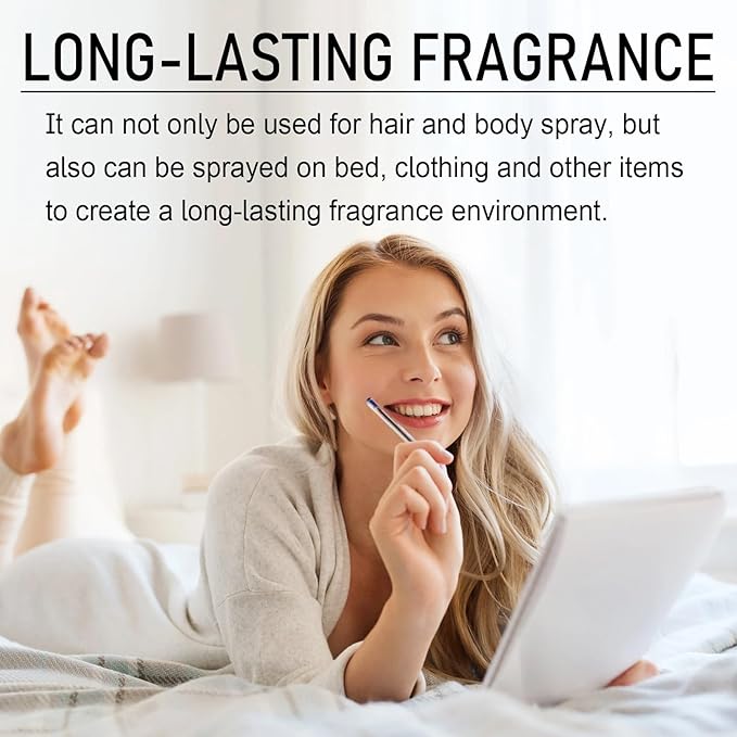 Vanilla Jasmine Scented Fragrance Spray - Natural Fresh Floral Fragrance For Long-lasting Aroma On Hair Body Clothes &amp More(3PCS)