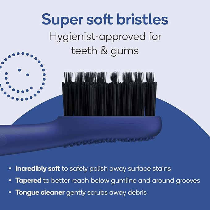 BURST Replacement Heads for Curve Sonic Electric Toothbrush (3 Pack/Cobalt Blue)