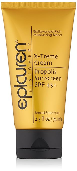 epicuren DISCOVERY X-treme Cream Propolis Sunscreen SPF 45+ Yellow 2.5 Fl Oz