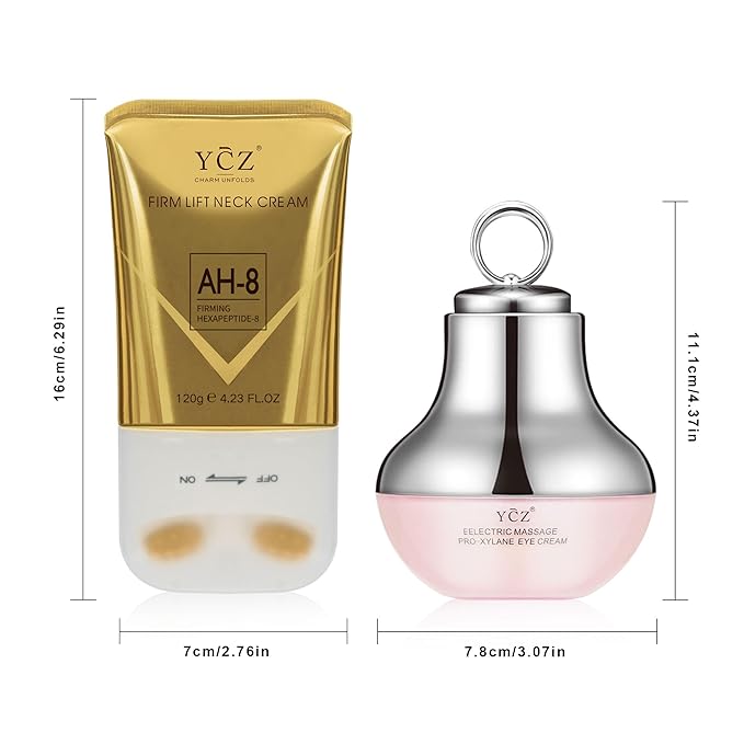 Ycz Neck-Eye Care Tightening &amp Revitalizing Set -Smooth of Fine Lines Eye &amp Neck Treatment Skin Moisturizer Deep Moisturizing Skincare