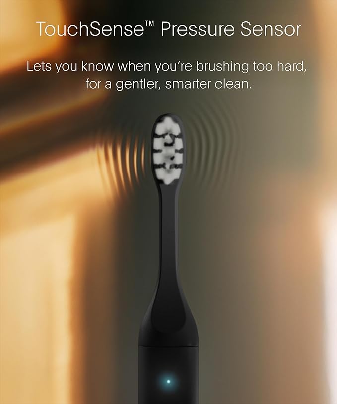 SURI 2.0 New Sonic Electric Toothbrush with Pressure Sensor &amp UV-Cleaning Travel Case |1 Month+ Battery | Electric Toothbrush for Adults | Travel Toothbrushes | Tooth Brush | Black