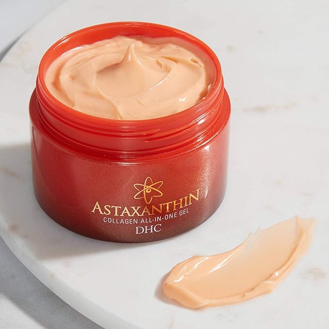 DHC Astaxanthin Collagen All-in-One Gel Brightening Daytime Facial Moisturizer Lightweight Toning Hydrating Absorbs Quickly Collagen Fragrance and Colorant free Ideal for all Skin Types
