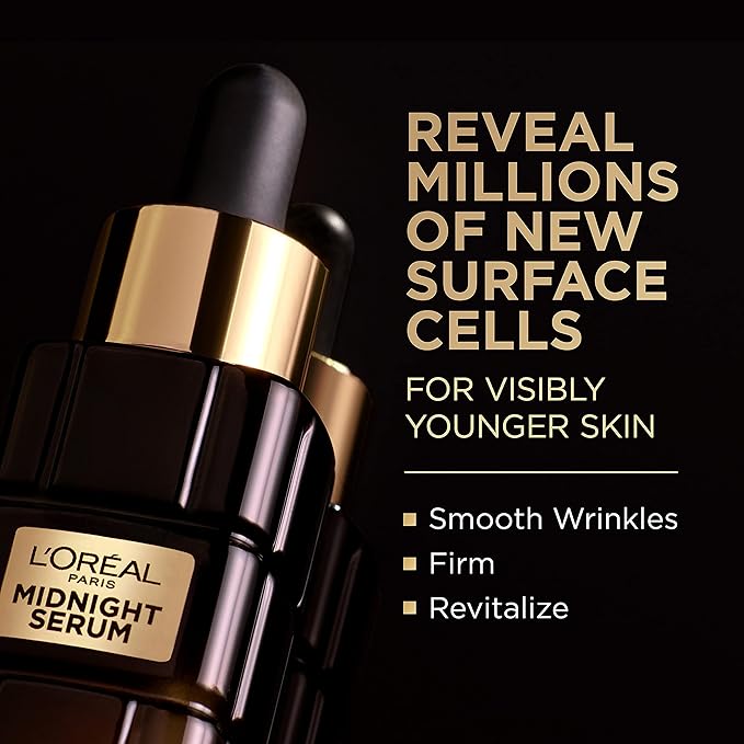 L'Oreal Paris Age Perfect Anti-Aging Midnight Face Serum Reduce Wrinkles 1oz + Eye Cream Sample