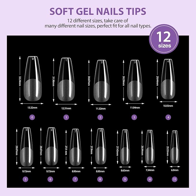 SAVILAND Gel Nail Kit with Drill: ALL-IN-1 Beginner Nail Kit 0.5Oz U V Nail Glue Gels Gel Nail X Kit with Lamp 500 Pcs Long Coffin Tips Nails Builder Kits Salon At Home Manicure Gift for Women