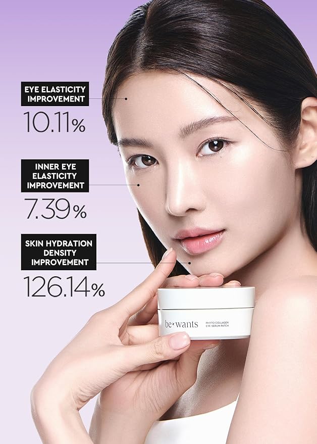 Bewants under eye patches for puffy eyes Korean under eye mask with vegan collagen and 71.9% bamboo water patches for dark circles and Cooling 120 pieces