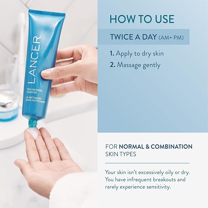 Lancer Skincare The Method: Cleanse Face Cleanser Daily Face Wash with Salicylic Acid Bonus Size (Skin Type) 8 Fluid Ounces
