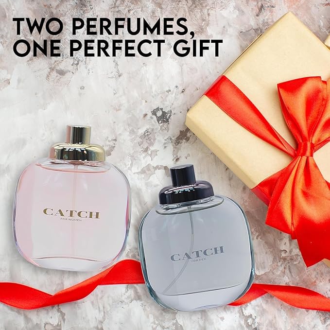 Catch Couple Set Perfume for Women/Men Eau De Parfum - Amber Floral Jasmine Bourbon Vanilla &amp Woods Oriental-Floral Cologne with a Modern Twist Elegant 100ml Bottle for Best Gift