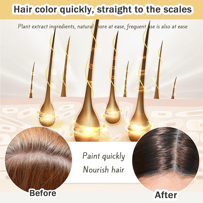 Nova Hair Dye ShampooNova Hair InstantNova Hair Dye Shampoo 3 in 1 for Men &amp Women. (500ml Black)