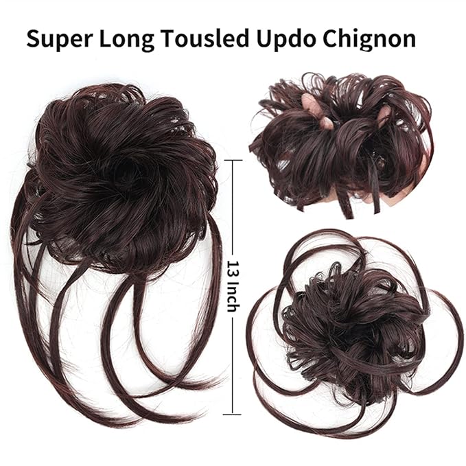 Hair Accessories Synthetic Hair Bun with Elastic Comb Messy Bun Curls Hair Bun Women Wig Hair Extensions Hair Accessories Hair Pieces For Women(SW205)