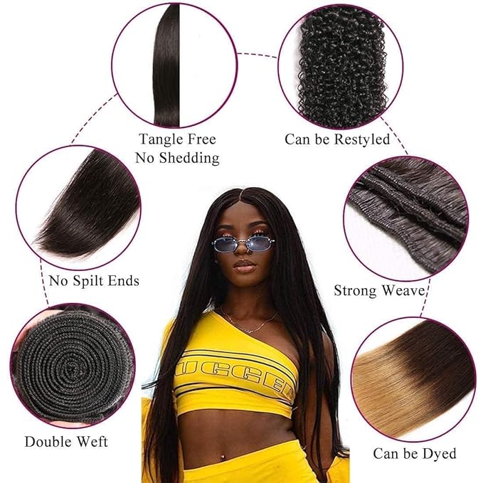 Human Hair BundlesStraight 1 Bundles 18 Inch16A Bundles Human Hair100% Unprocessed Virgin Brazilian Hair Extensions Double Weft Quick Weave Sew In Hair Bundle