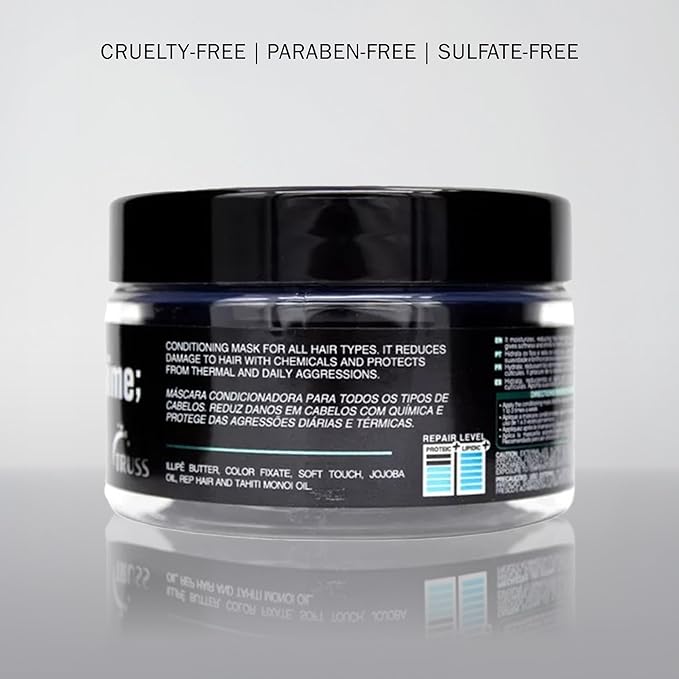 TRUSS Deluxe Prime + Mask - Deep Conditioning Hair Mask for Damaged Hair - Targeted Care for Dry Brittle &amp Discoloured Strands - Frizz Control &amp Breakage Defense (6.35 Oz)