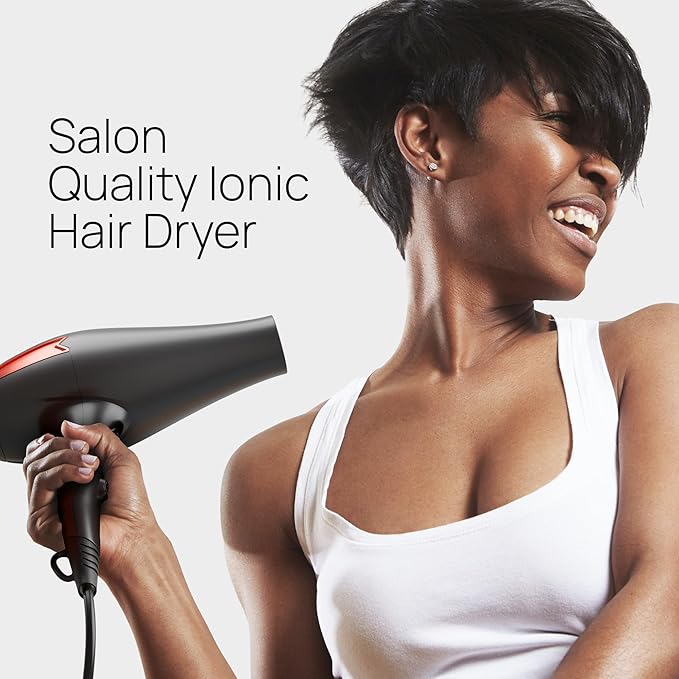 TREZORO Professional Blow Dryer ? Ionic Hair Dryer 2000W with Diffuser for Salon &amp Personal Use ? Powerful Fast &amp Quiet Drying for Curly Hair Unwanted Frizz ? Design for Travel ? 8.2ft Cord