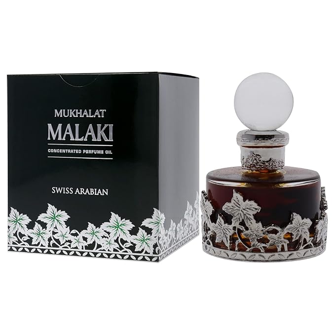 Swiss Arabian Mukhalat Malaki - Concentrated Perfume Oil - Perfume for Women and Men - Notes of Turkish Rose Saffron and Cambodian Oud - 1 oz