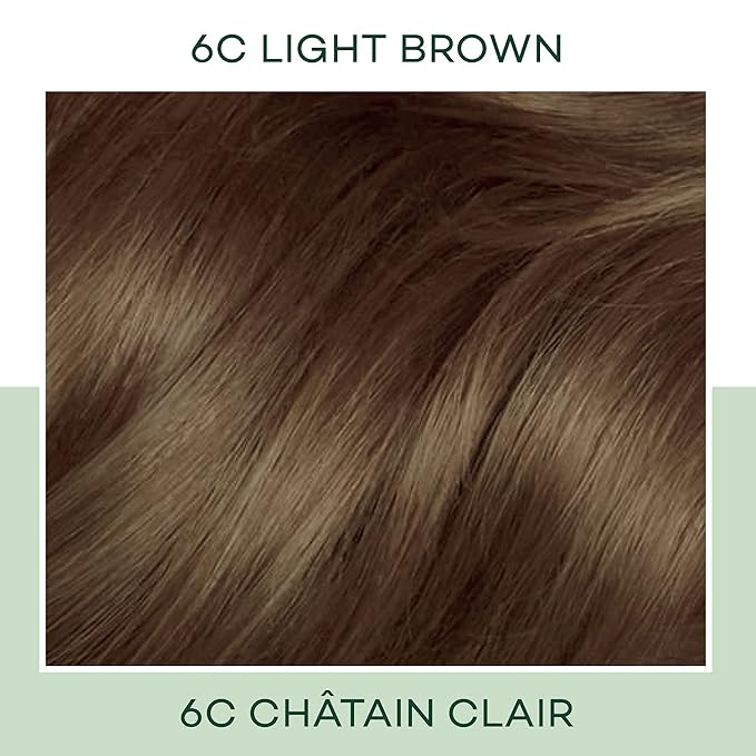 Clairol Natural Instincts Demi-Permanent Hair Dye 6C Light Brown Hair Color Pack of 2