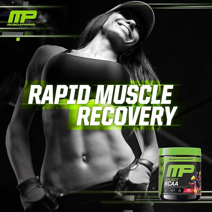 MusclePharm Essentials BCAA Powder Pre &amp Post Workout Recovery Drink Supports Muscle Recovery &amp Energy Essential Amino Acids 30 Serv Fruit Punch