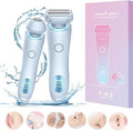 Dusk Official Razor for Women - Glide Pro 3.0 3-in-1 Multifunctioning Silk Shaver Smooth Shave Painless Hair Removal Wet &amp Dry (Blue)