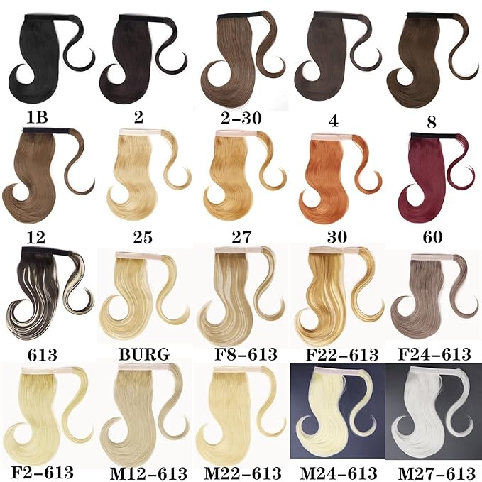 EARSHOT Hair Buns Hair Piece Synthetic Long Straight Ponytail Wrap Around Wig Extension Bun 18 Inch Ponytail Hair Clip for Women Everyday Use Hair Accessories For Girls (Color : 09 Size : 18inches)