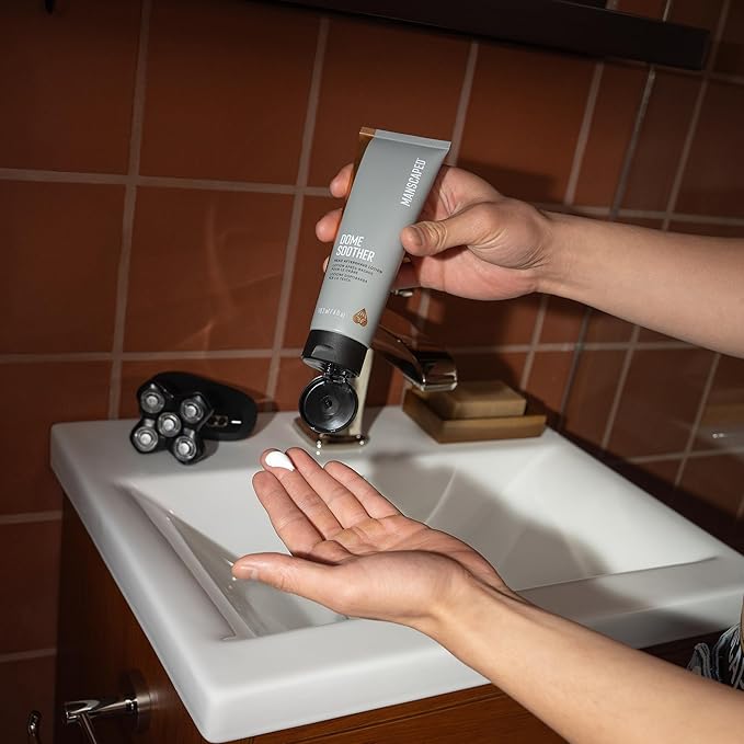MANSCAPED® The Dome Shaver??PRO Package - Head Shaver for Bald Men Five Rotary Blade Design with SkinSafe® &amp FlexAdjust Technology Head &amp Face Power Shave Gel Dome Soother Aftershave Lotion