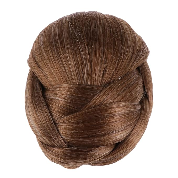 DOITOOL 3pcs Chignon Jaw Clip Bun Wig Hair Extension for Bridal Girls Wedding Hair Accessory