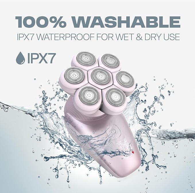 3-in-1 Electric Razor for Women Painless Bikini Trimmer &amp Body Shaver IPX7 Waterproof Wet/Dry 120-Min Type-C Rechargeable Gentle &amp Smooth Pink Shaver Ideal Holiday Gift for Her
