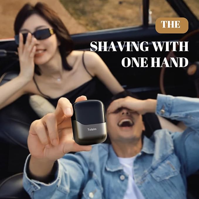 Electric Foil Shaver for Men: Portable Electric Razor for Beard/Face 3 Floating Blade LED Display USB-C Fast Rechargeable IPX7 Waterproof for Travel &amp HomeMatte Brown