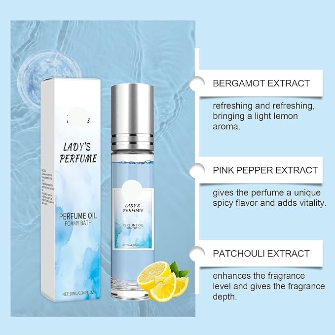 Roll-On Fresh Perfume - Soothing Natural Scent For All-Day Allure Long-Lasting Freshness: Experience A Captivating Natural(3PCS)