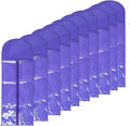 10 Packs 31.5in Extra Long Hair Extensions Storage Bag Folding Wig Bags Dust Proof Wigs Carrier Bags with Strong Zipper for Home Salon Organizer (Light Purple)