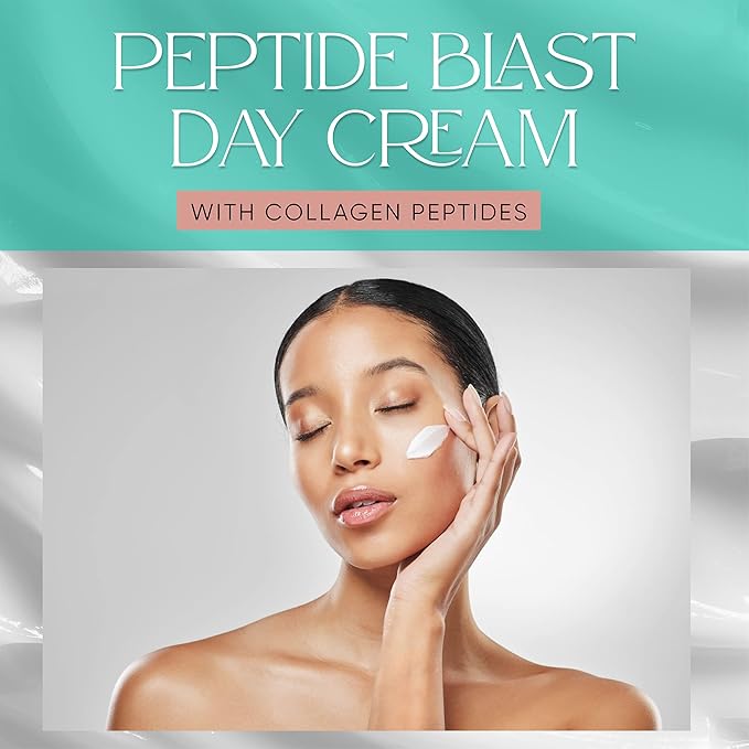 Peptide Blast DAY CREAM Packed with Collagen Peptides and Vitamins C &amp E ? For Face &amp Neck - 1oz.