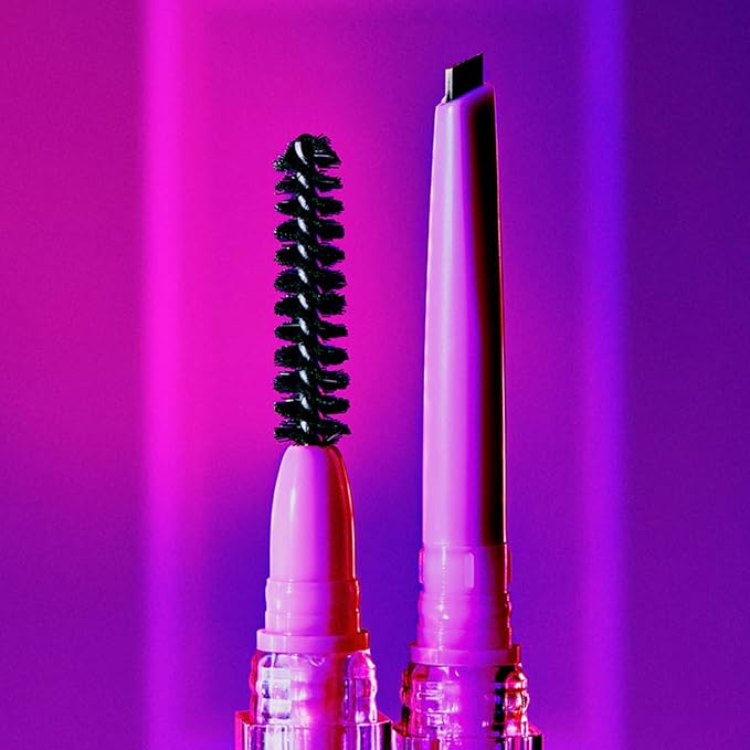 Kosas Brow Pop - Longwear Eyebrow Makeup Dual-Sided Defining Pencil with Castor Oil for Soft Natural Look of Real Hair - Soft Brown